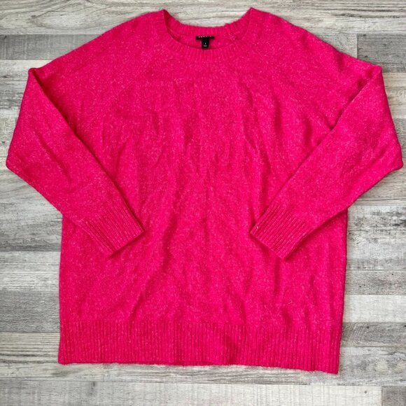 Torrid Bright Pink Long Sleeve Crew Neck Sweater L33 - Picture 1 of 5